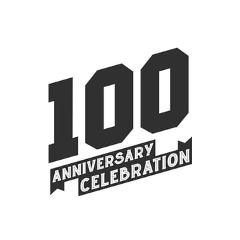 100 Anniversary Celebration greetings card,  100th years anniversary vector