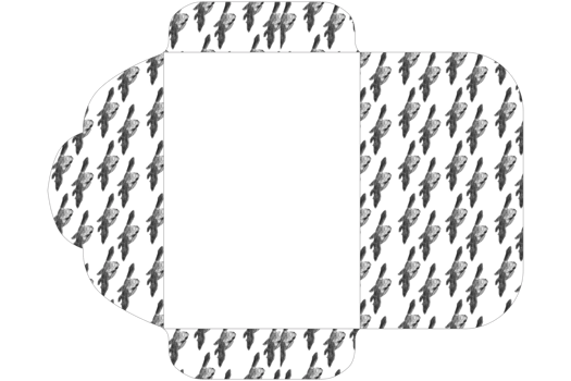 Envelope Design with Sea Turtle Illustration Pattern theme png