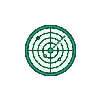 Vector Radar Display vector concept circular colored icon
