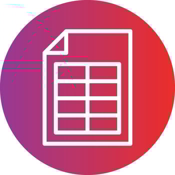 Spreadsheet Icon Style vector
