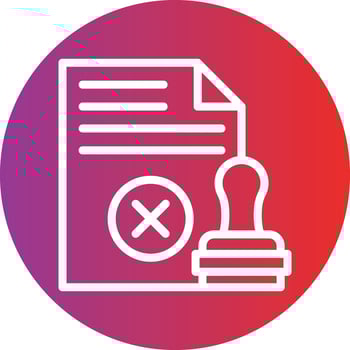 Rejected Project Icon Style vector