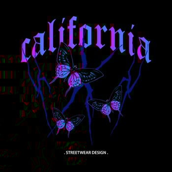 California American Streetwear Simple Vintage Stock Clothing Brand vector