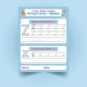 Alphabet letter tracing and vocabulary vector