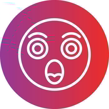 Shocked Icon Style vector