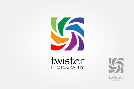 Twister Photography vector logo template, Creative abstract  template propeller fan business icon of company identity symbol concept.