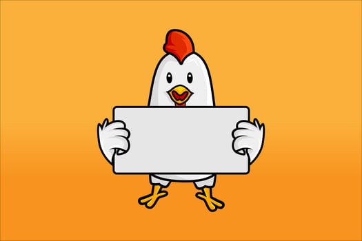 chicken logo or mascot with cute design vector