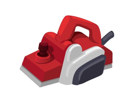 Electric wood grinder carpenter work tool symbol object illustration vector