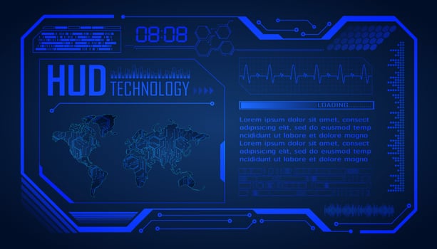 Modern HUD Technology Background vector