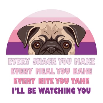 Cute Pug Vector Tshirt Print Design