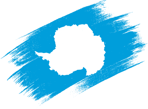 Antarctica flag with brush paint textured  on  white background png