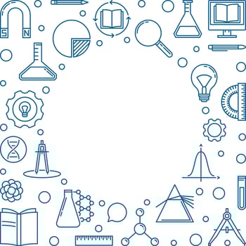 Back to School vector education concept outline illustration