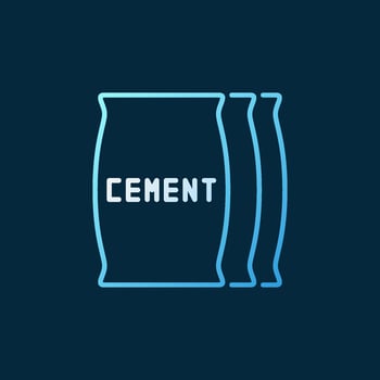 Cement Bags vector colored icon or symbol in thin line style