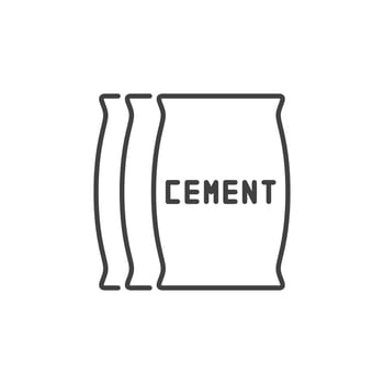 Cement Bags vector concept outline icon