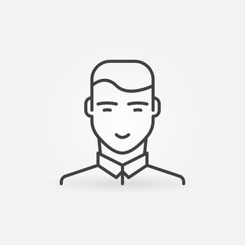 Man Portrait outline icon. Male Avatar vector symbol