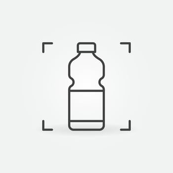 Plastic Bottle thin line concept simple icon vector