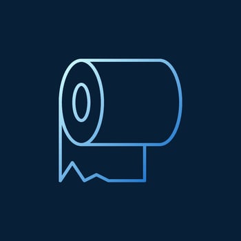 Toilet paper vector modern colorful concept outline icon