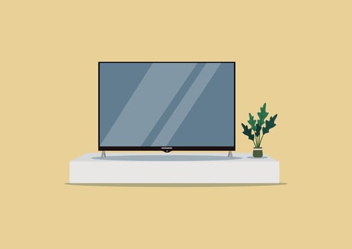 Modern Smart TV design vector