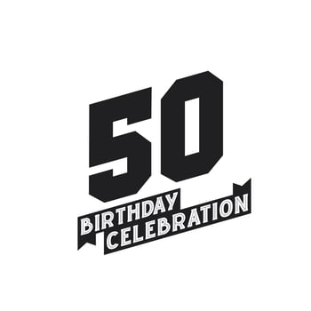 50 Birthday Celebration greetings card,  50th years birthday vector