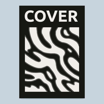 Creative abstract monochrome artwork, interior poster. vector