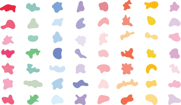 A collection of vector abstract fluid shapes