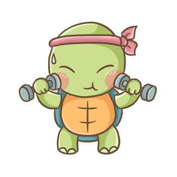 turtle exercise cartoon doodle kawaii anime coloring page cute illustration drawing clipart character chibi manga comics png