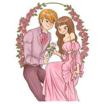couple princess cartoon doodle kawaii anime coloring page cute illustration drawing clipart character chibi manga comics png