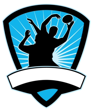 rugby player catching line-out throw shield png