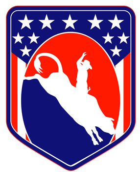 Rodeo Cowboy Shield retro png