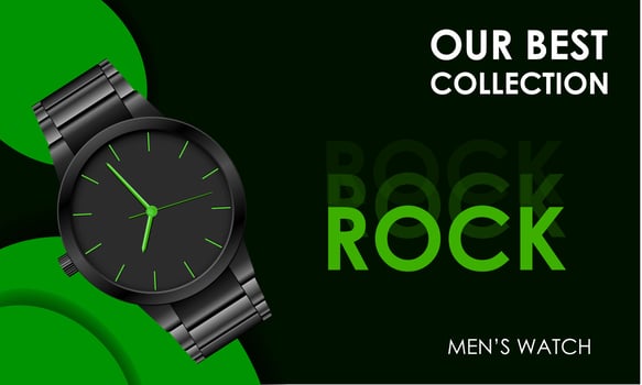 Watch poster vector template