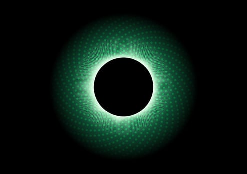 Abstract geometric gradient green circle design  background. vector