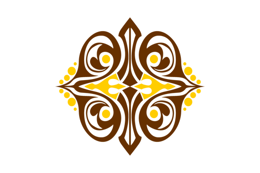 yellow and brown Ornament Border Design png