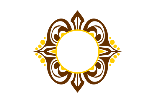 yellow and brown Ornament Border Design png