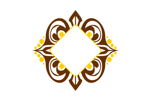 yellow and brown Ornament Border Design png