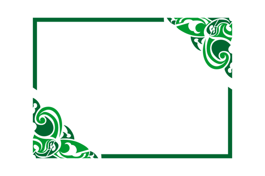 Green Ornament Border Design png
