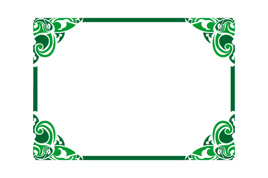 Green Ornament Border Design png