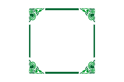Green Ornament Border Design png