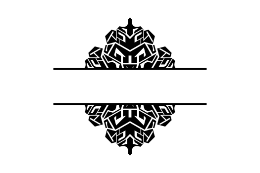 Black Ornament Border Design png