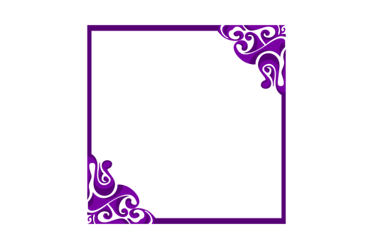 Purple Ornament Border Design png