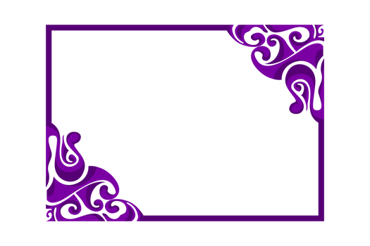 Purple Ornament Border Design png