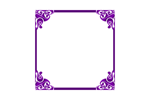 Purple Ornament Border Design png