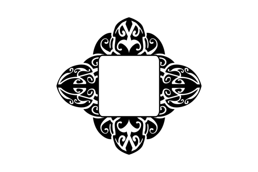 black ornament Border design png