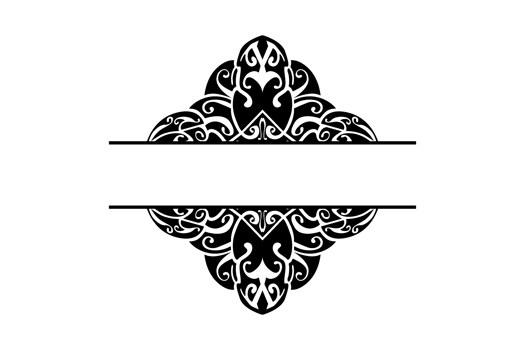 black ornament Border design png