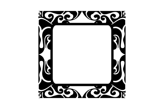 black ornament Border design png