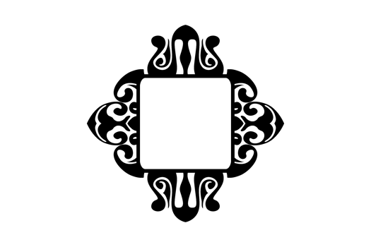 black ornament Border design png