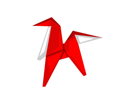 Origami art design - dog png