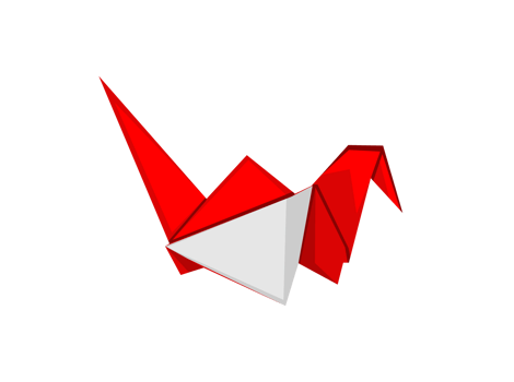 Origami art design - bird png