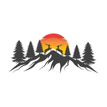 Mountain icon Logo vector