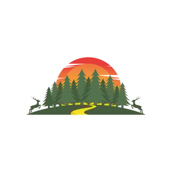 Forest Vector icon design illustration