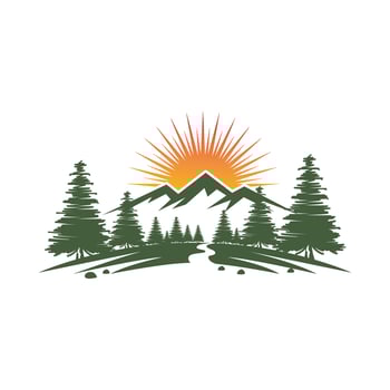 Mountain icon Logo vector