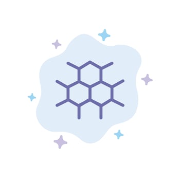 Molecular Structure Medical Health Blue Icon on Abstract Cloud Background vector